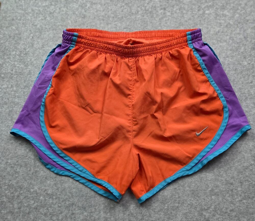 Nike Tempo Women's XS Running Shorts Orange Purple Teal Blue Trim Dri-Fit
